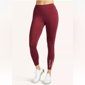 PELOTON Women’s Burgundy Move Mission Rib Insert Legging - Medium.